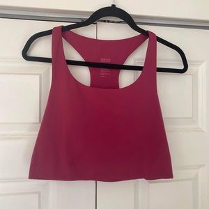 Girlfriend collective pink racer back sports bra